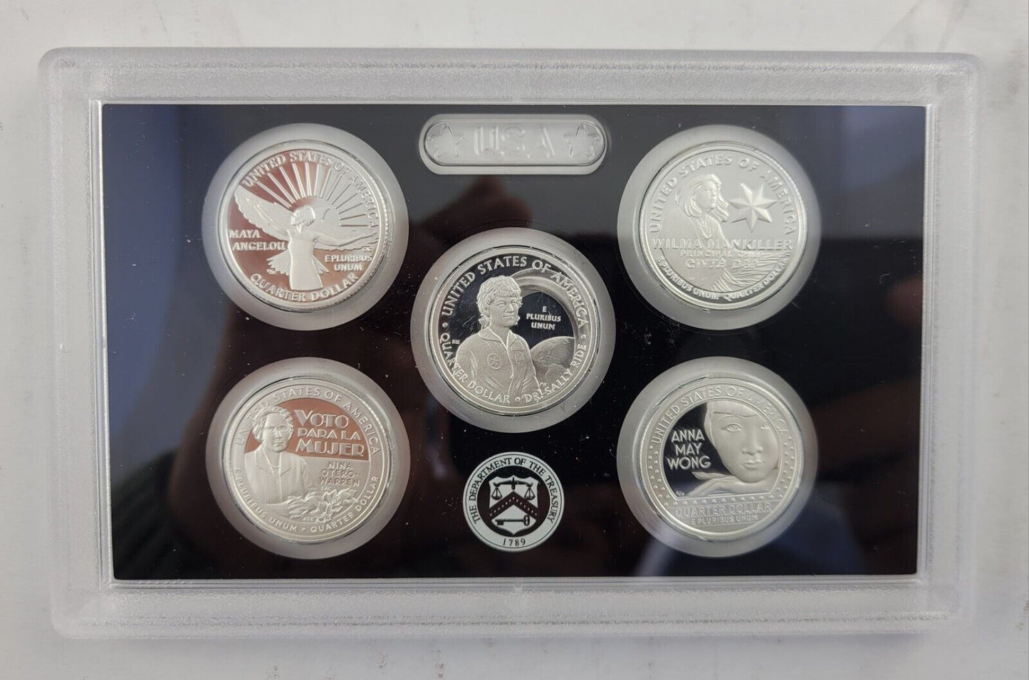 2022 S American Women Quarter 99.9% Silver Proof Set w/ Box & COA 5 Coins