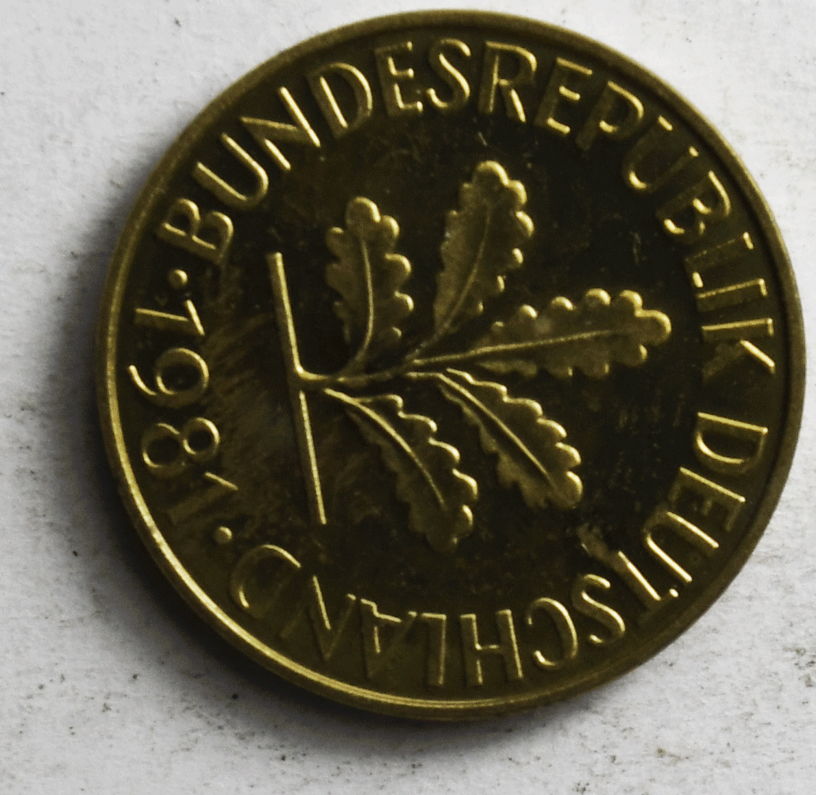 1981 F Germany  Federal Republic Proof 10 Pfennig KM# 108 Low Mintage