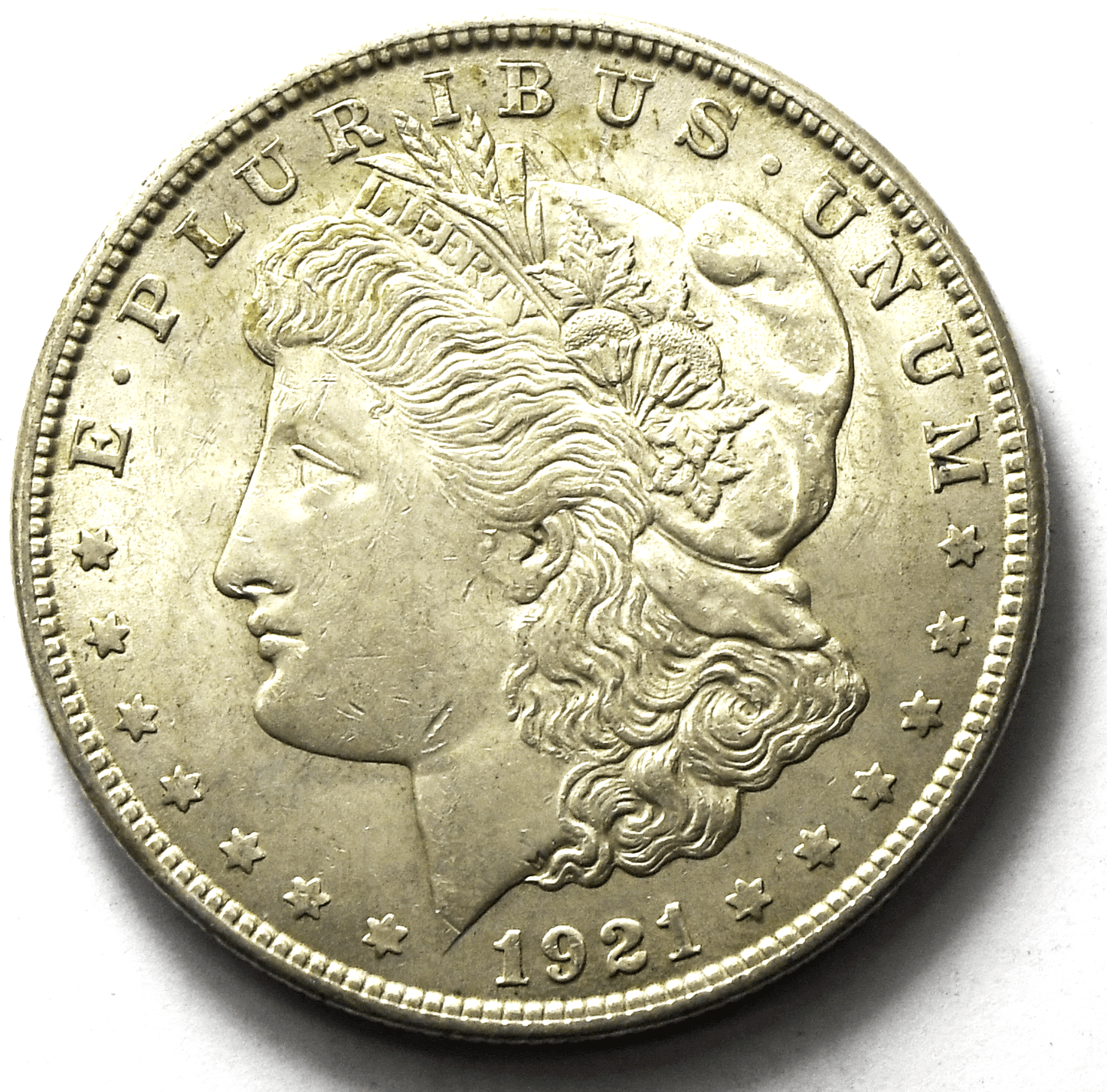 1921 $1 Morgan Silver One Dollar Wide Reeds VAM 29A Philadelphia AU