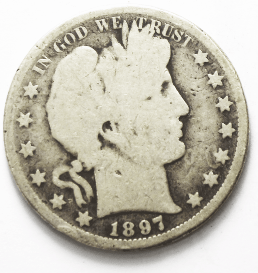 1897 O 50c Barber Silver Half Dollar Fifty Cents US New Orleans Rare