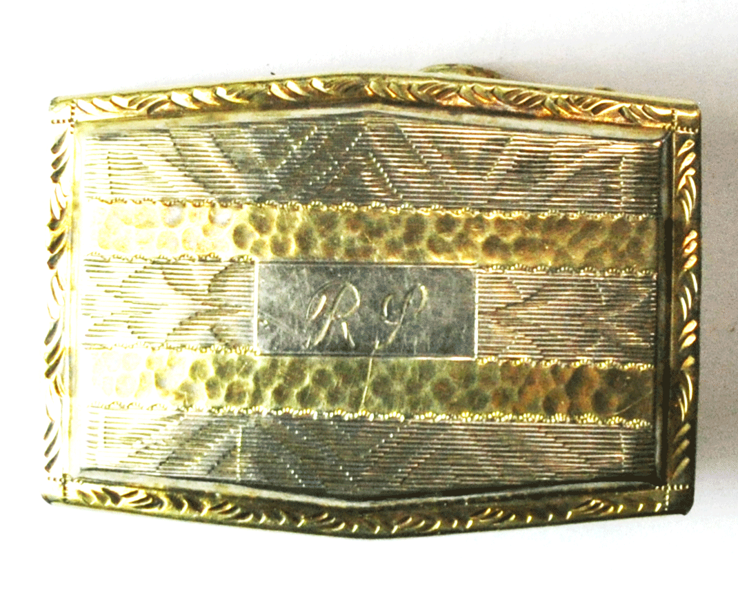 Vintage Sterling Silver D&C Two Tone Rectangle Buckle 43mm x 30mm