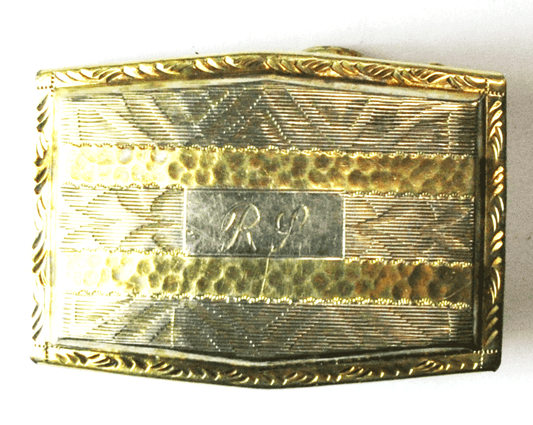 Vintage Sterling Silver D&C Two Tone Rectangle Buckle 43mm x 30mm