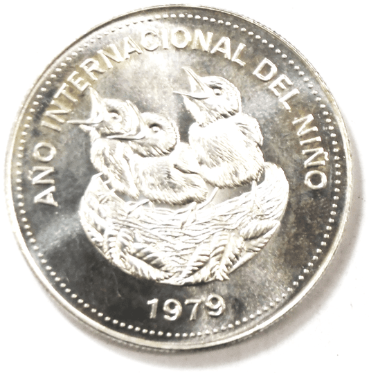 1979 Costa Rica 100 Colones Silver Coin KM# 206 Low Mintage Uncirculated