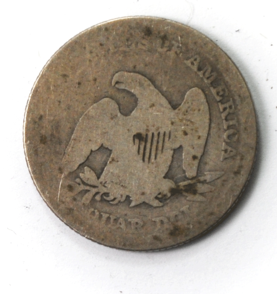 1854 25c Seated Liberty Silver Quarter Dollar Twenty Five Cents Philadelphia