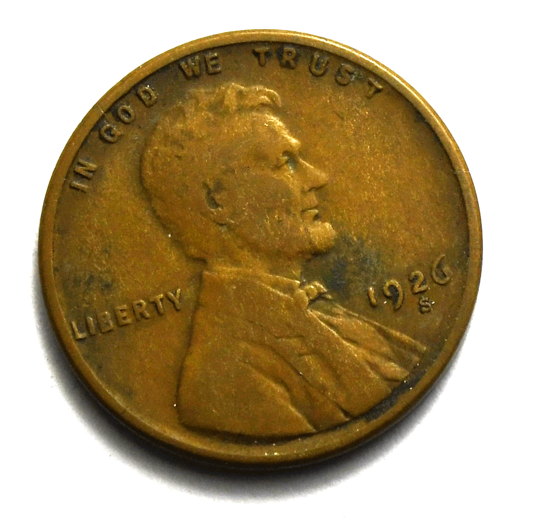 1926 S 1c Lincoln Wheat Cent San Francisco Penny Rare