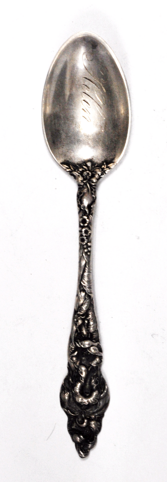 Sterling Silver Reed & Barton Le Six Fleurs  5-7/8" Teaspoon Spoon 5-3/8" Helen