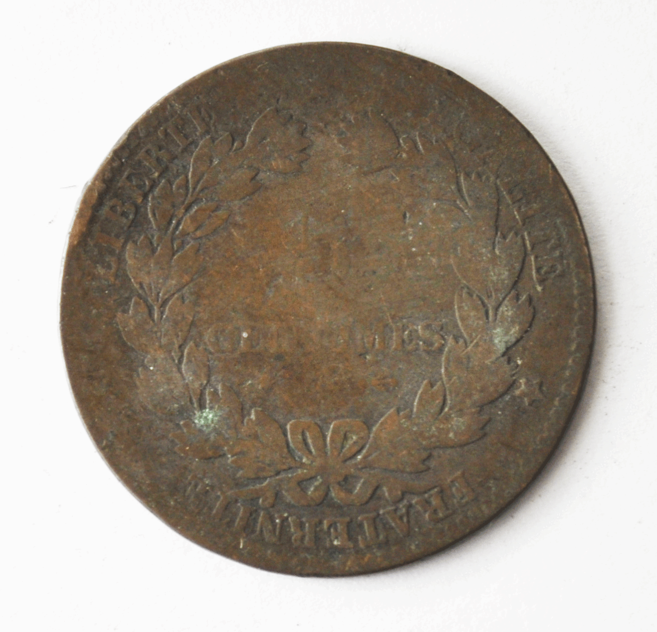 1874 A France 5 Five Centimes KM# 821.1 Bronze Coin