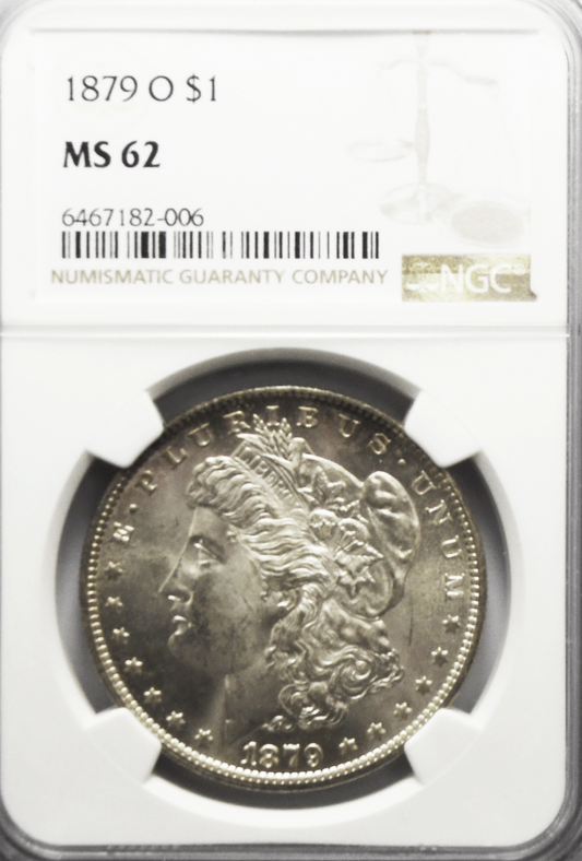 1879 O $1 Morgan Silver One Dollar MS62 NGC Uncirculated New Orleans