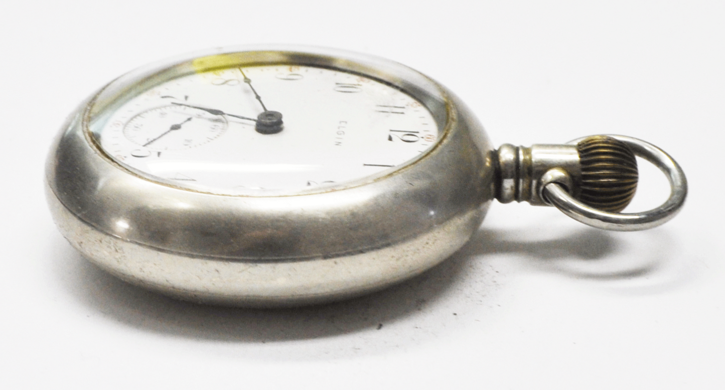 1910 Elgin Size 18 Open Face Case Pocket Watch Grade 294