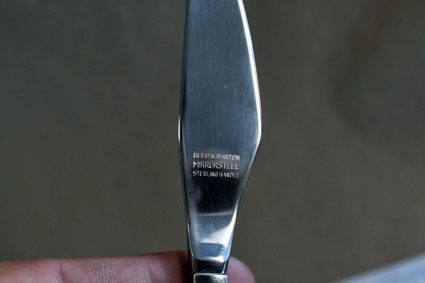 Dimesion by Reed Barton 7 3/8" Sterling/Stainless Hollow Butter Spreader 1.2 oz.