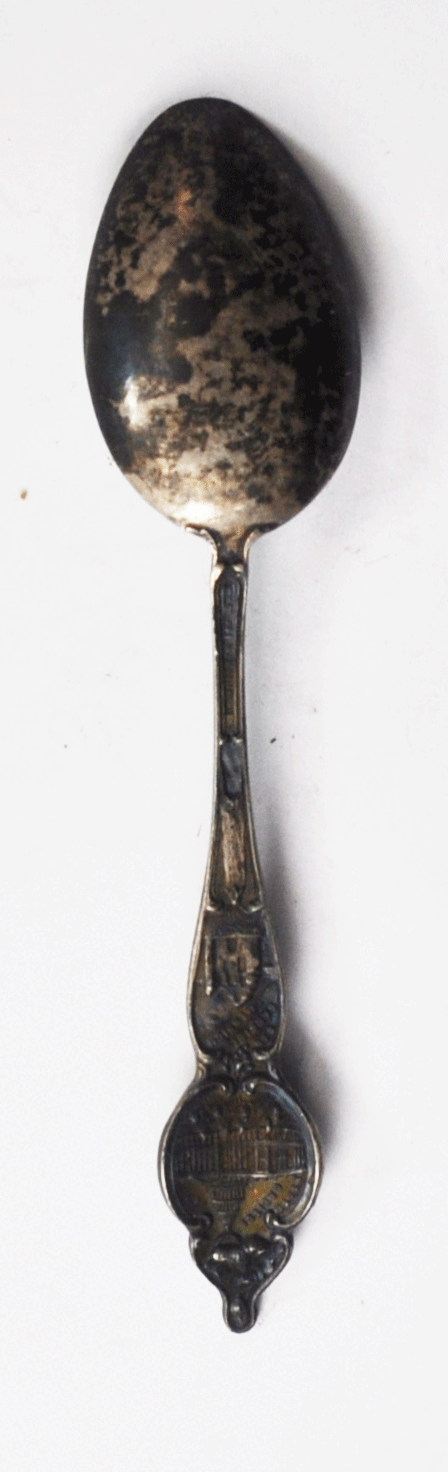 Sterling San Gabriel Mission Los Angeles Watson Demitasse Souvenir Spoon 3-7/8"