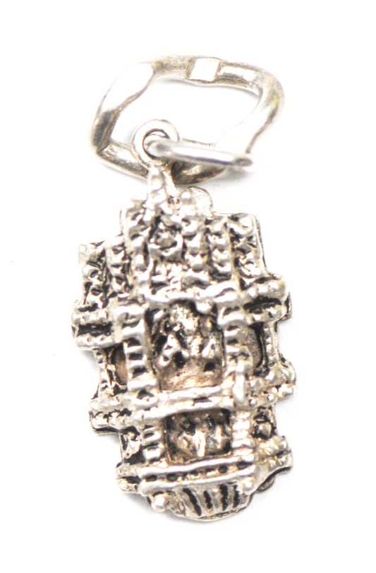 Silver Plated Munich Glockenspiel Clock Charm Pendant 23mm