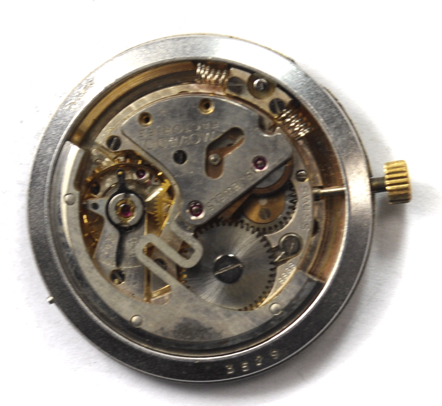 Movado 331 Bumper Automatic 115 Watch Movement Dial Stem & Crown 31mm