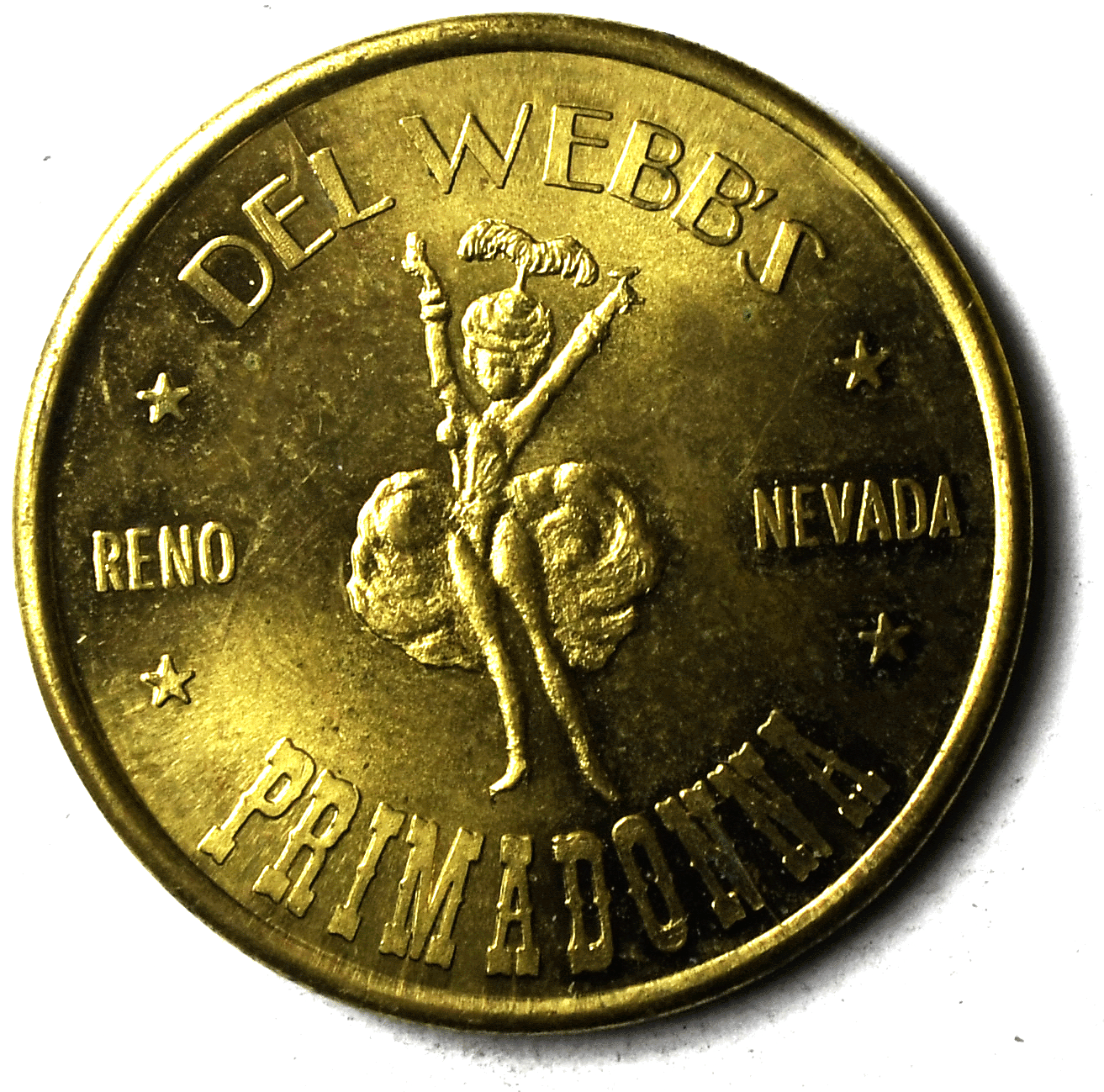 1976 Del Webb's Primadonna Token Casino Reno Nevada Bicentennial 34mm
