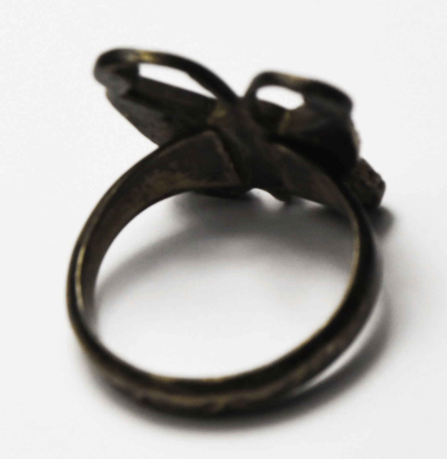 Sterling Silver Chip Inlay Butterfly Coral Turquoise Ring 18mm Size 7 Wave Band