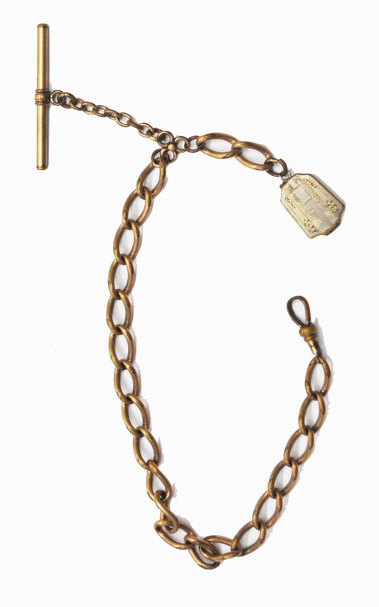 Simmons Gold Filled Pocket Watch 9mm Chain 22mm Locket Fob 11"