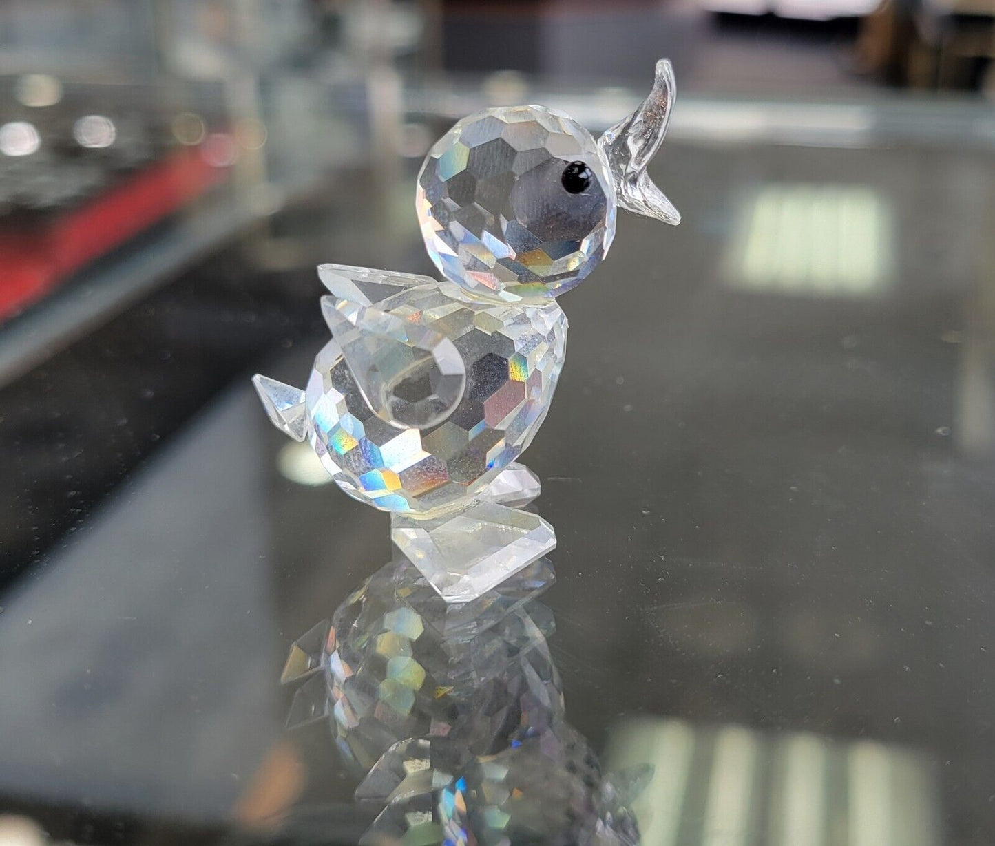 Vintage Swarovski Crystal Miniature Drake Duckling Bird No Box Austria