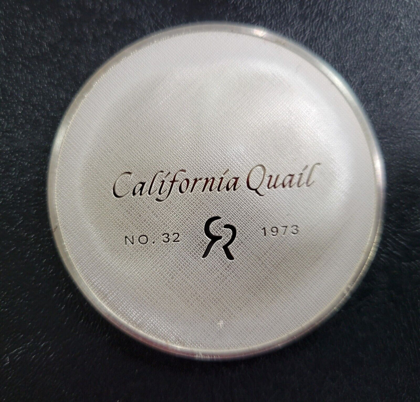 1973 California Quail 2.1oz. Franklin Mint Solid Sterling Silver No.32