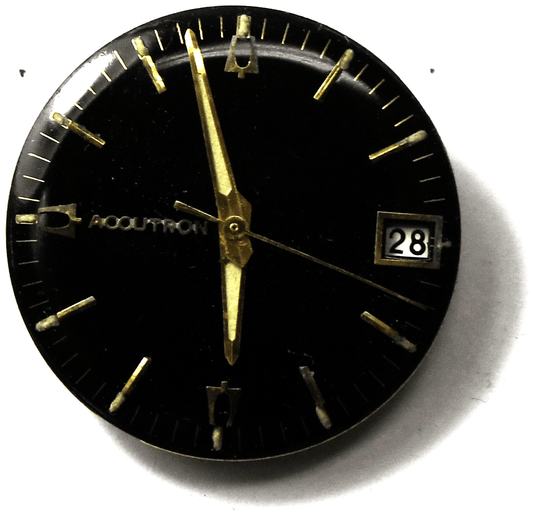 Bulova Accutron Black Dial 218D Tuning Fork Movement Date