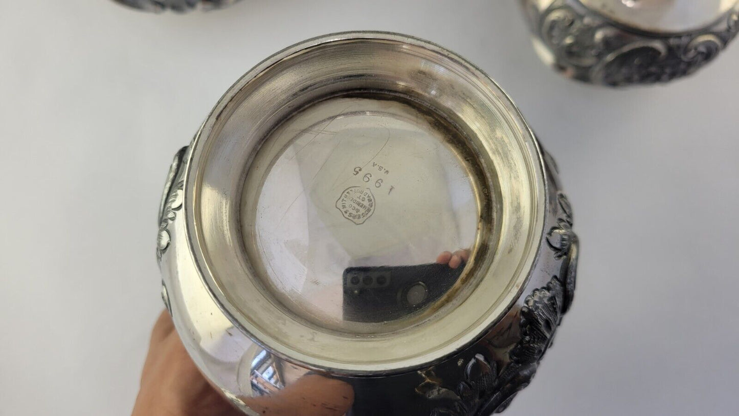 Rogers Smith Victorian Quadruple Plate 5pc Coffee & Tea Service Set  Meriden CT