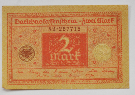 1920 2 Two Mark German Note Currency Uncirculated 82-267715