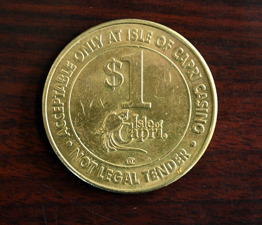 Isle of Capri Casino Kansas City Mo. Dollar Gaming Token .68 oz.