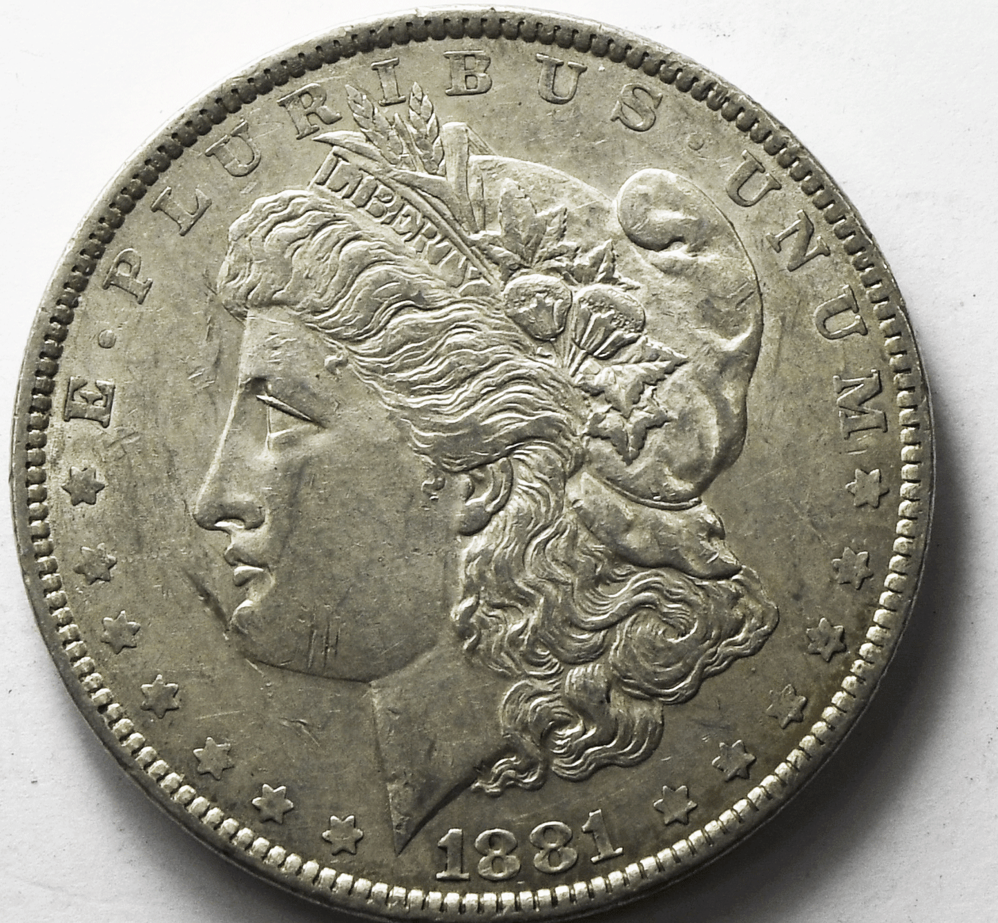 1881 $1 Morgan Silver One Dollar US Coin Philadelphia AU