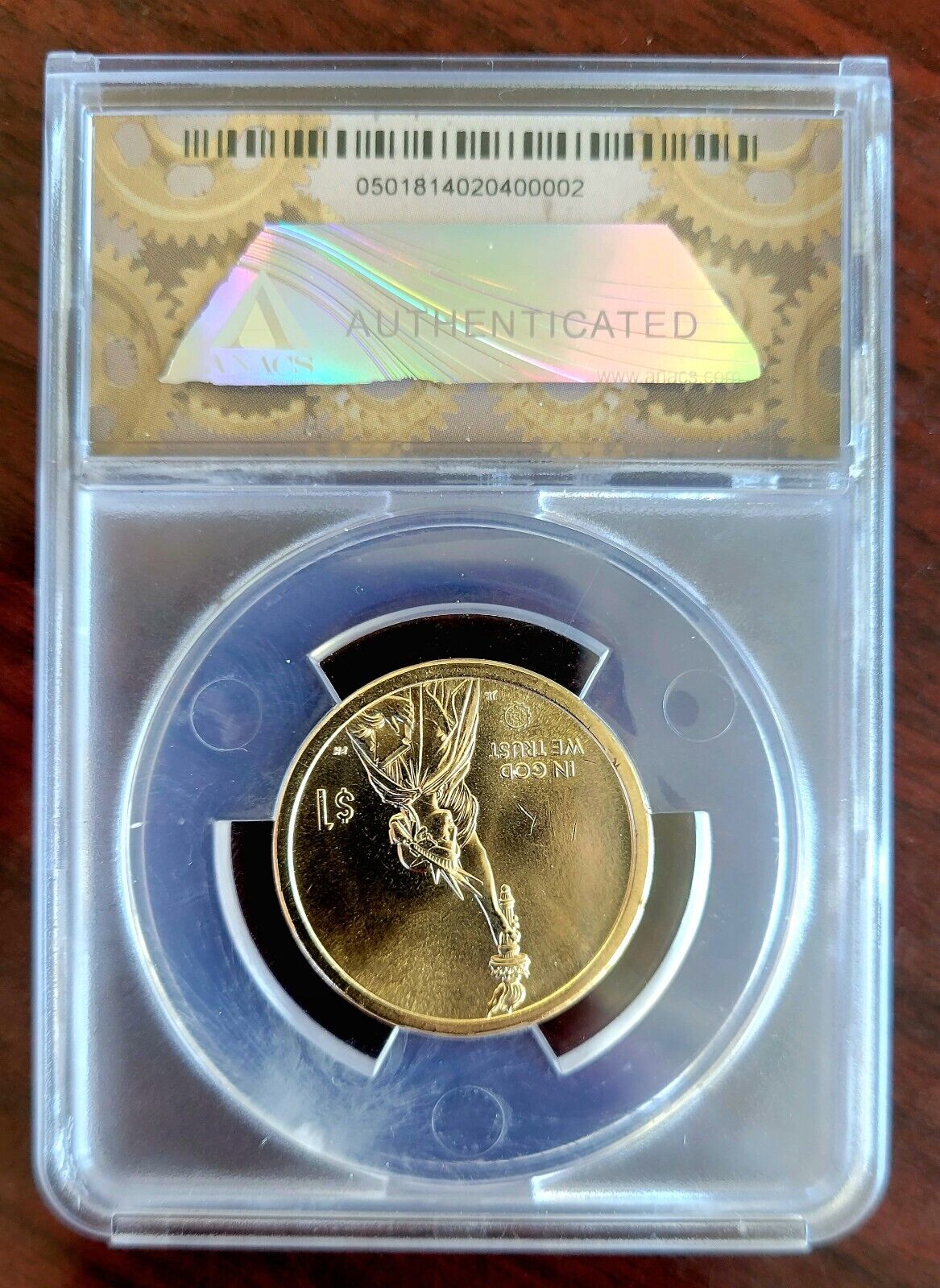 2019 P Innovation Dollar Pennsylvania Polio Vaccine MS67 ANACS First Strike