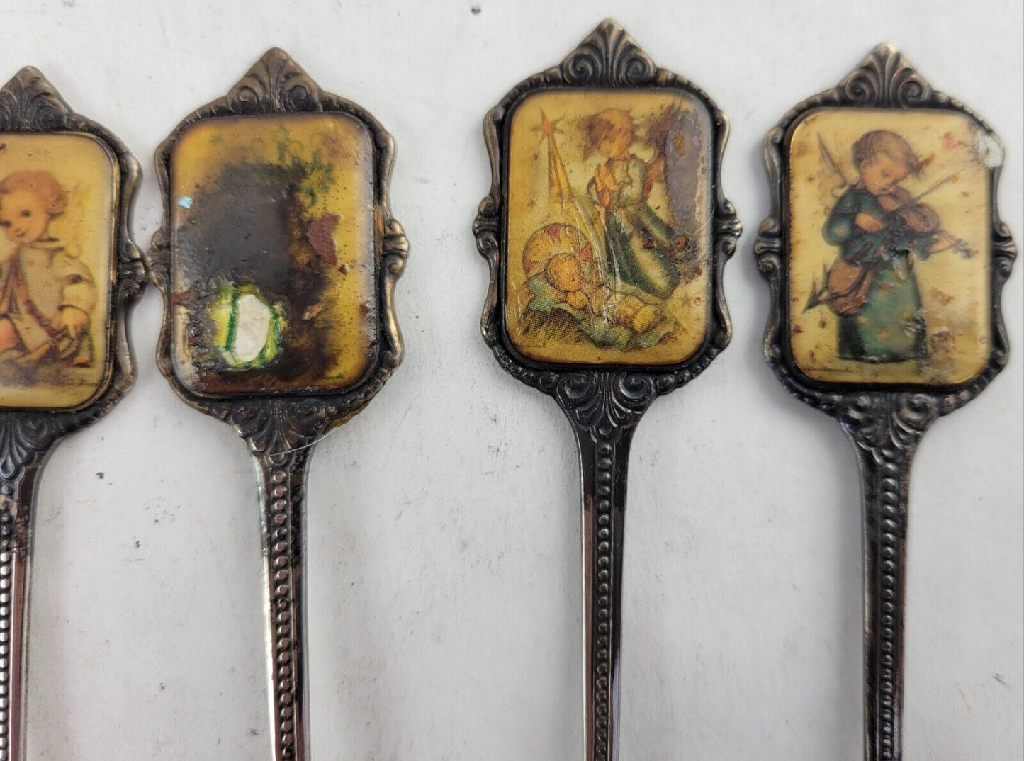 5pc Set Souvenir Spoon Hummel 1982 ARS Edition Silverplated 1981 ,86 ,83 ,82 ,80