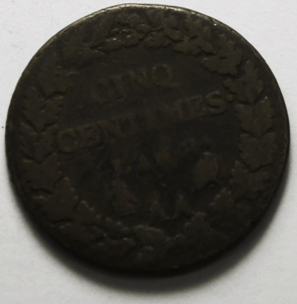 LAN 8 1799-1800 AA France 5 Centimes KM# 640.2