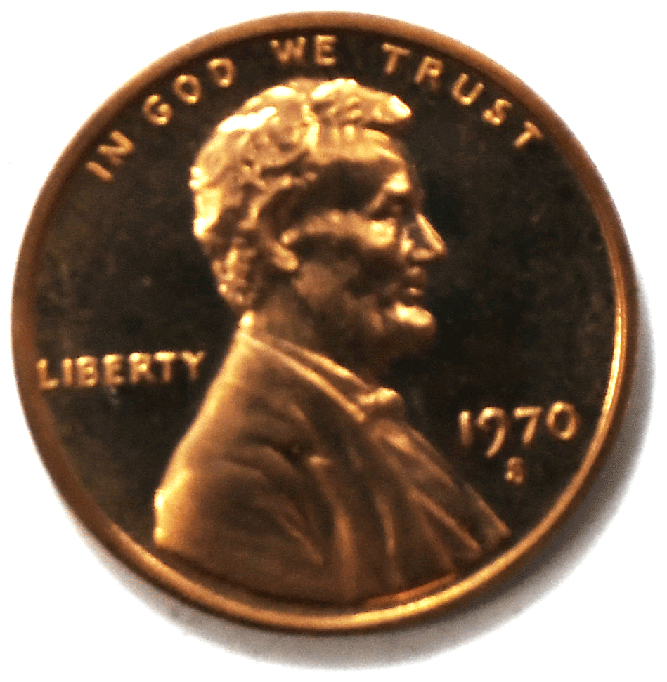 1970 S 1c Proof Lincoln Memorial Cent One Penny Gem Uncirculated San Francisco