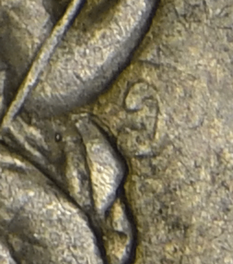 1855 H10c Seated Liberty Silver Half Dime Clashed E Die Crack Reverse