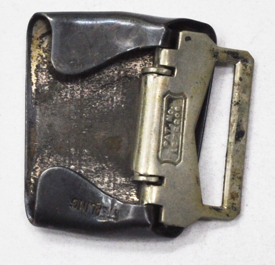 Sterling Silver Dark Toned Belt Buckle 39mm x 33mm