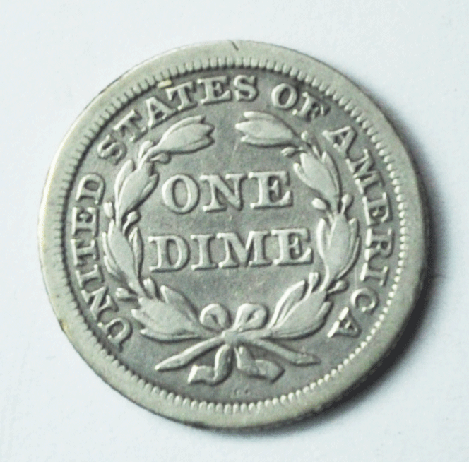 1842 10c Seated Silver Dime Ten Cents Philadelphia