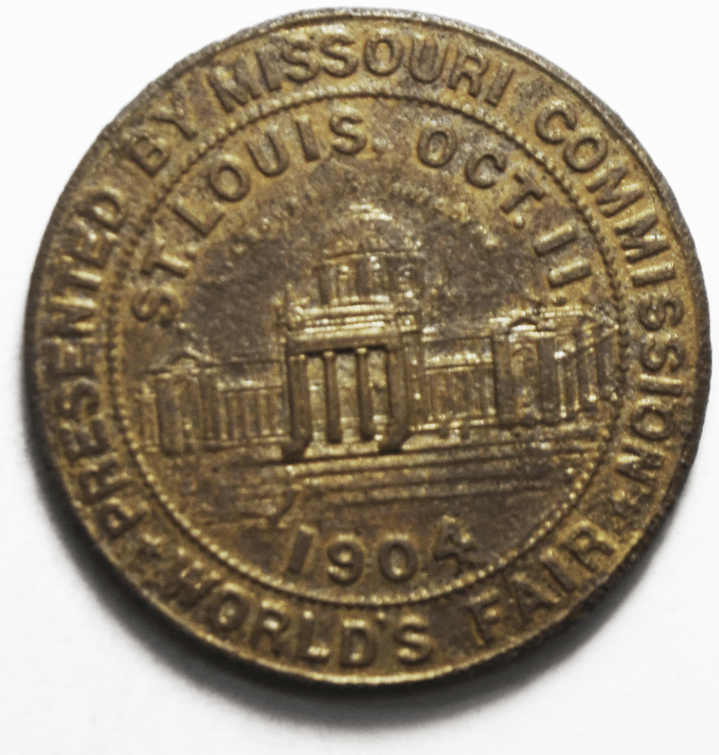 1904 St. Louis World's Fair Missouri Day Medal 38mm Louisiana Purchase