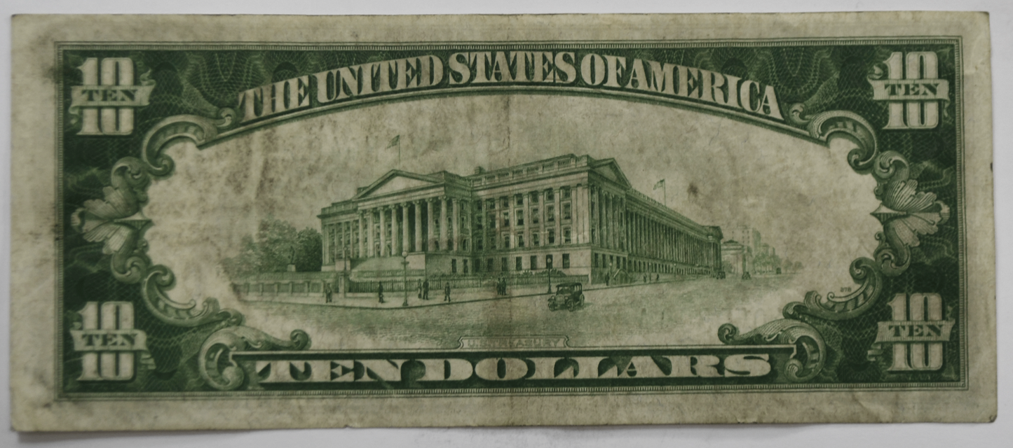 1934 $10 Ten Dollars Federal Reserve Note H04050300A St Louis