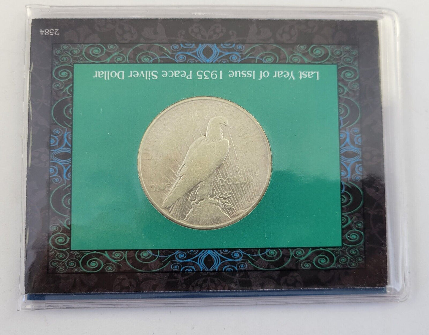 Last Year Of Issue 1935 Peace Silver Dollar Packaged w/COA