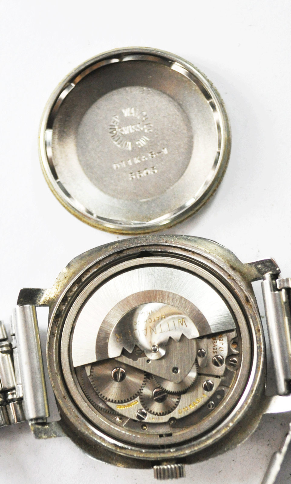 Vintage Wittnauer Automatic Day Date D11KAS-1 Wristwatch 36mm Stainless