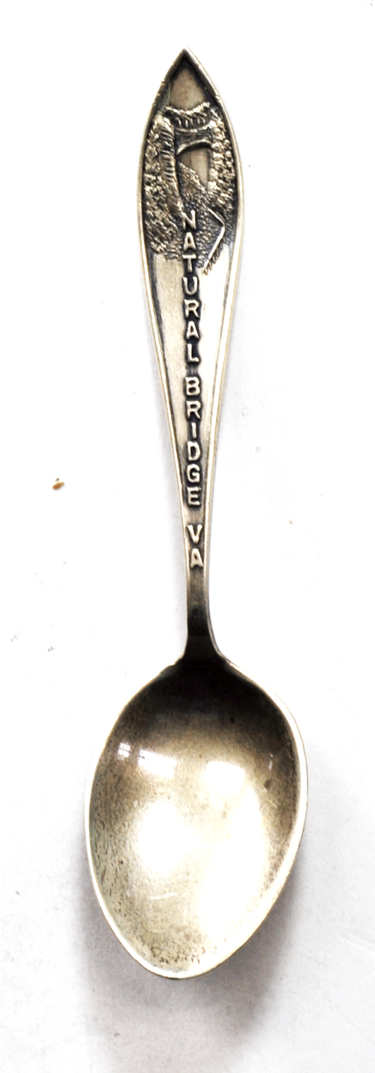 Sterling Silver Natural Bridge Virginia VA Souvenir Spoon 3-3/4"