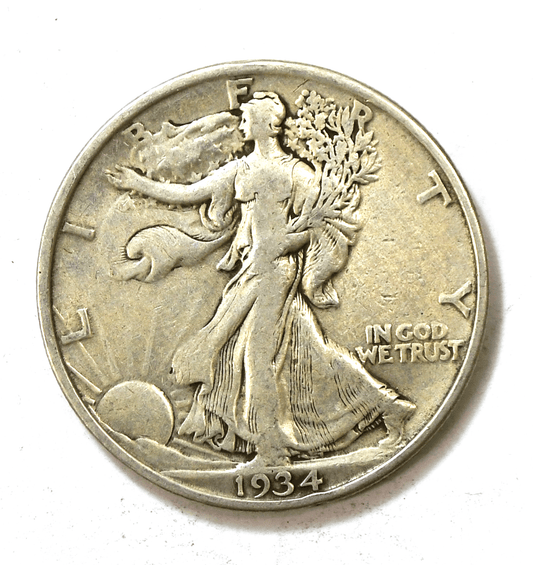 1934 50c Walking Liberty Silver Half Dollar Fifty Cents Philadelphia