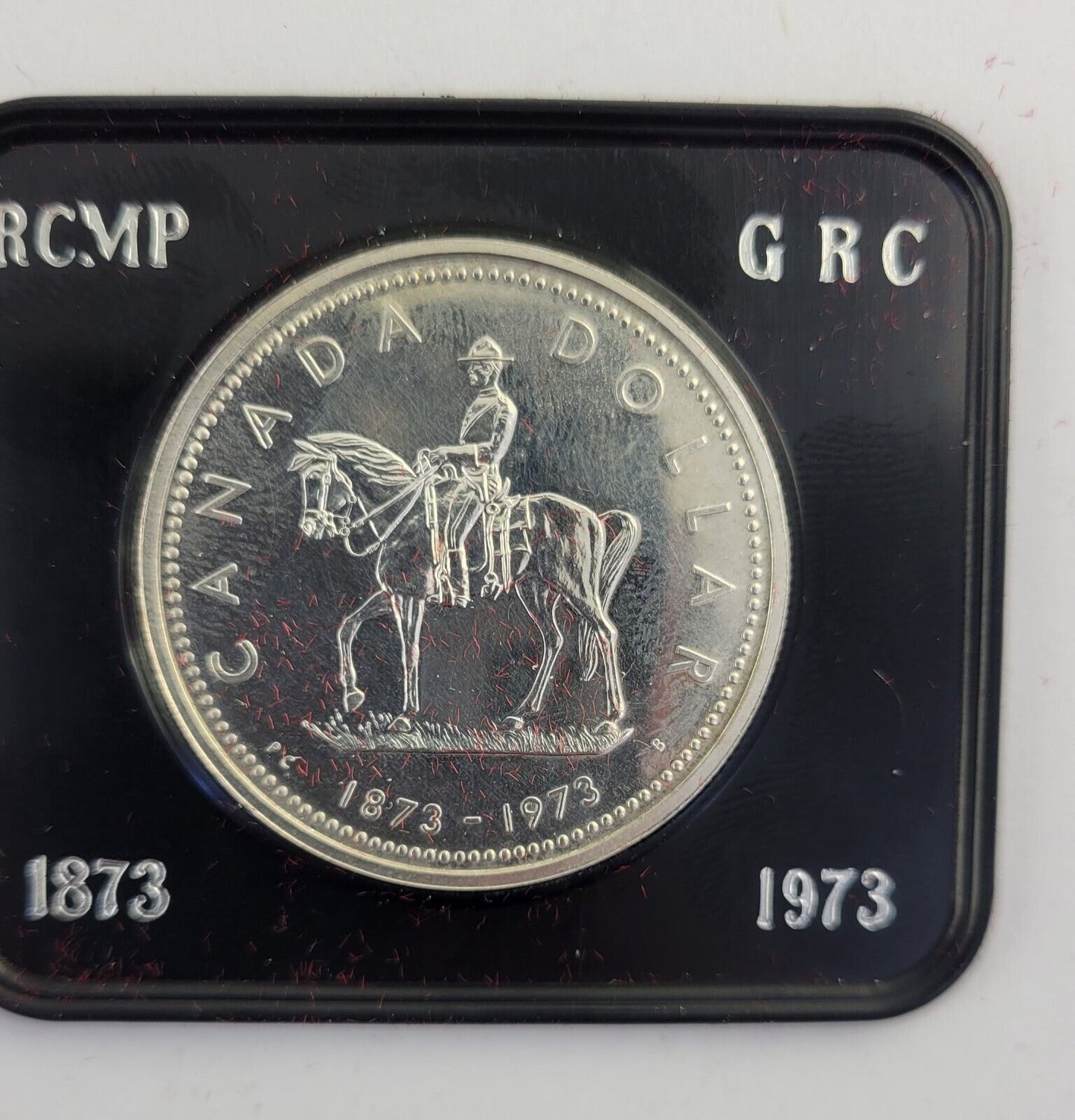 1973 Canada $1 Commemorative Dollar Silver Coin  Mounted Police w/ Box Mountie