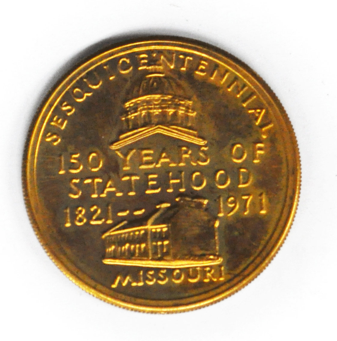 Missouri Gateway to the West 1971 Sesquicentennial Medal 150 Years 39mm