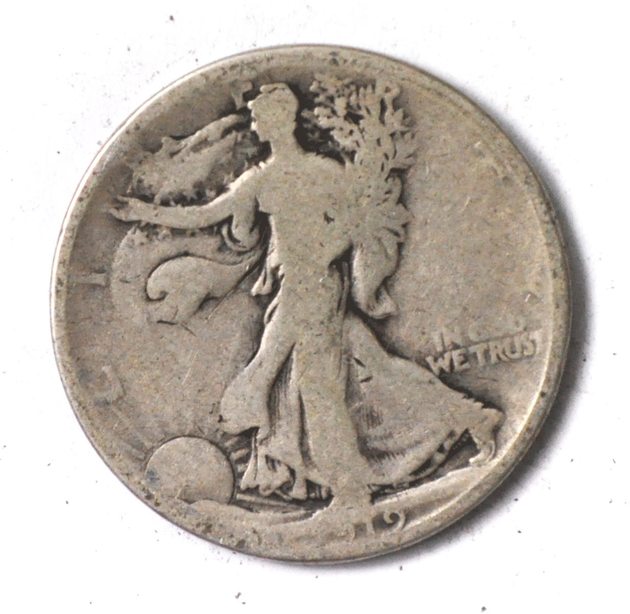 1919 50c Walking Half Dollar Fifty Cents US Philadelphia