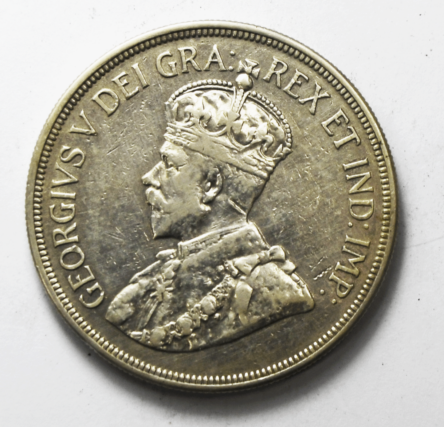 1928 Cyprus 45 Forty Five Piastres Sterling Silver Coin KM# 19 Low Mintage