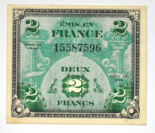 1944 France 2 Francs Deux 15587596 Military Payment Uncirculated