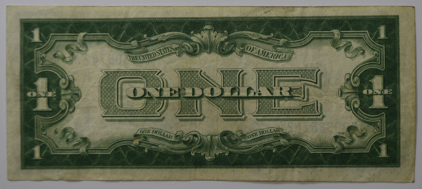 1928 A $1 One Dollar Silver Certificate Note X99365742A Funny Back