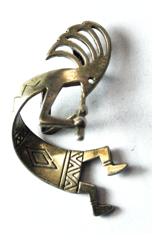 Sterling Silver Sunwest Kokopelli Pendant Slider 40mm x 28mm