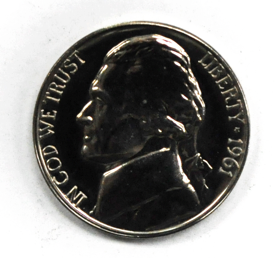 1961 5c Jefferson Proof Nickel Five Cents Gem Uncirculated