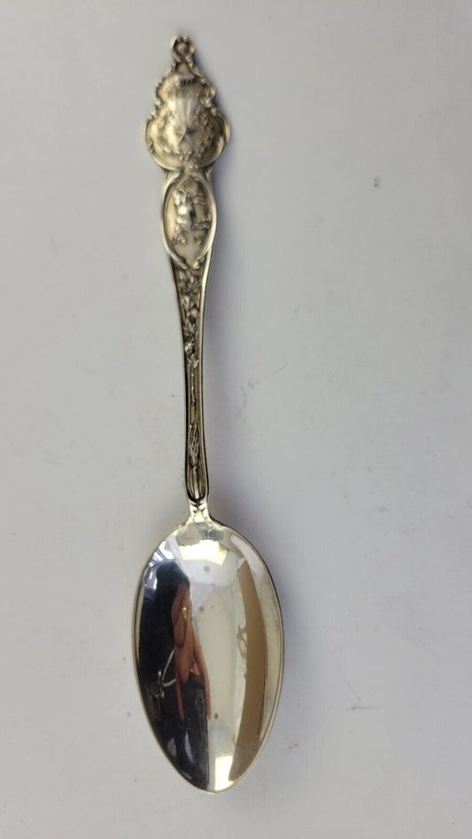 Sterling Texas Alamo State Capital San Jose Cattle .52oz Souvenir Spoon 5 1/2"