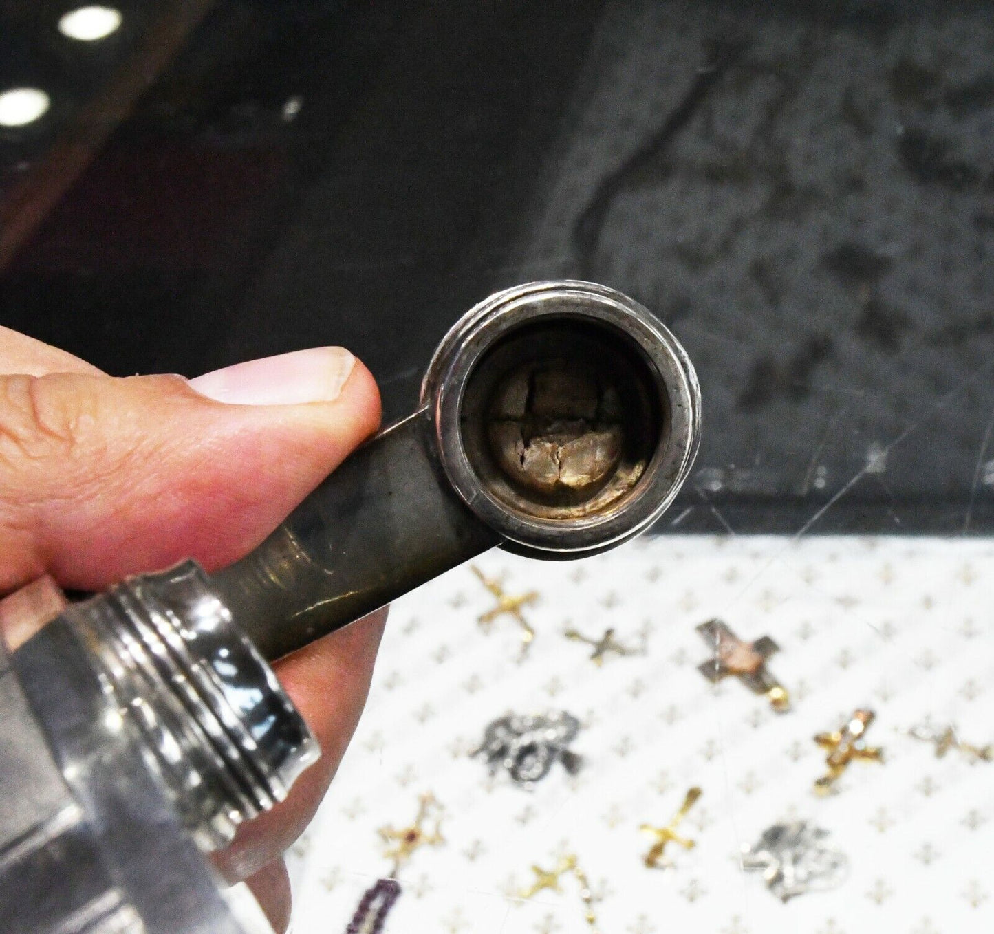 Solid Sterling by International Pint Gentleman's Flask 10.5 oz. Art Deco 8 7/8"